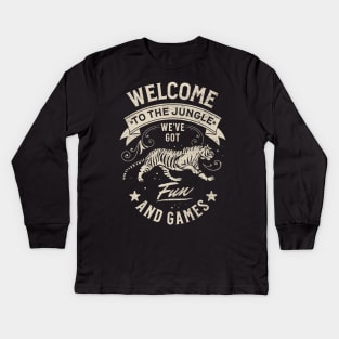 Welcome To The Jungle - 80's Rock Nostalgia Kids Long Sleeve T-Shirt